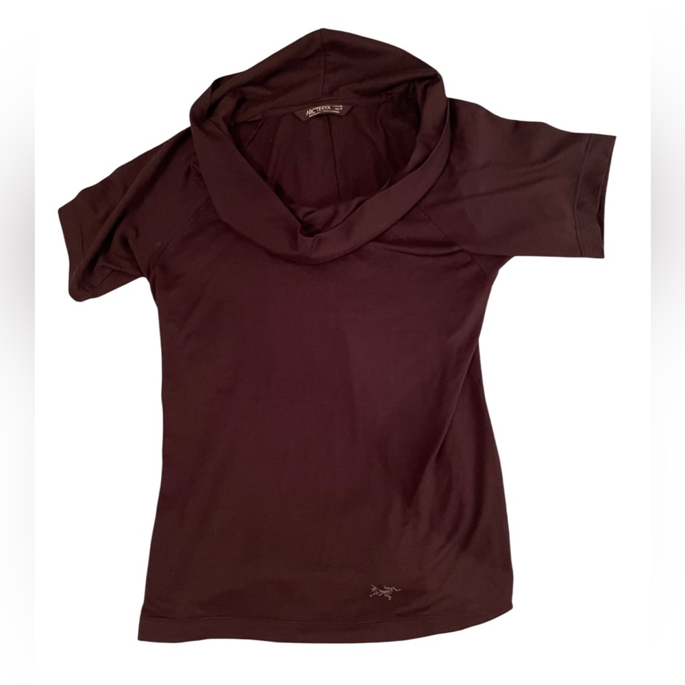 Arc'teryx Cowl Neck Mid Sleeve Women's Top Black size medium - Picture 3 of 8